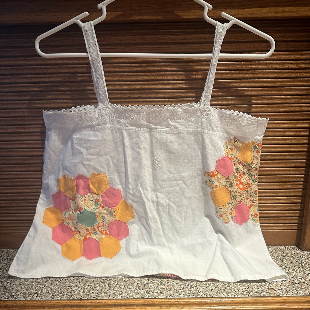 Top made from antique nightgown